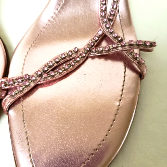 Sam And Libby Pink Kitten Heels Pink Faux Diamond Upper Leather Size 9 - Picture 4 of 7